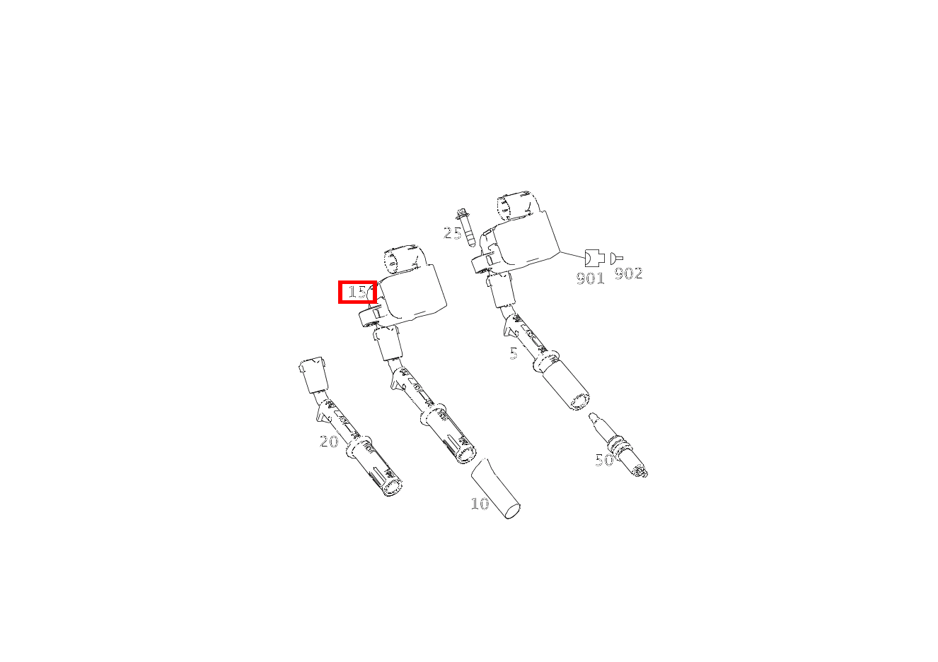 Zündspule Rechts Mercedes-AMG G 63 463 Zündspule Rechts Mercedes-AMG G 63 463