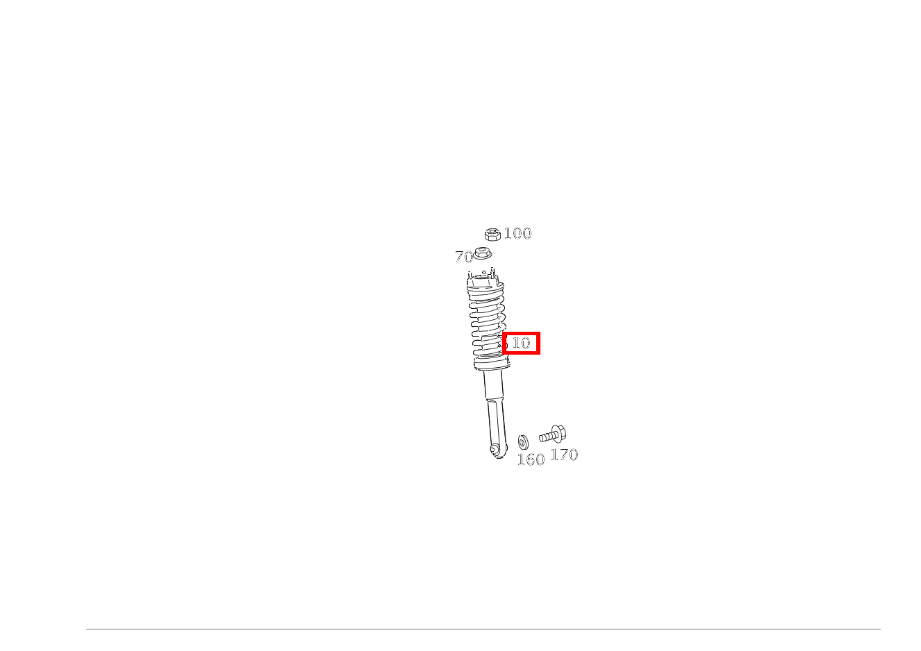 Federbein HINTEN LINKS UND RECHTS SLS AMG Coupé Black Series 197 Federbein HINTEN LINKS UND RECHTS SLS AMG Coupé Black Series 197