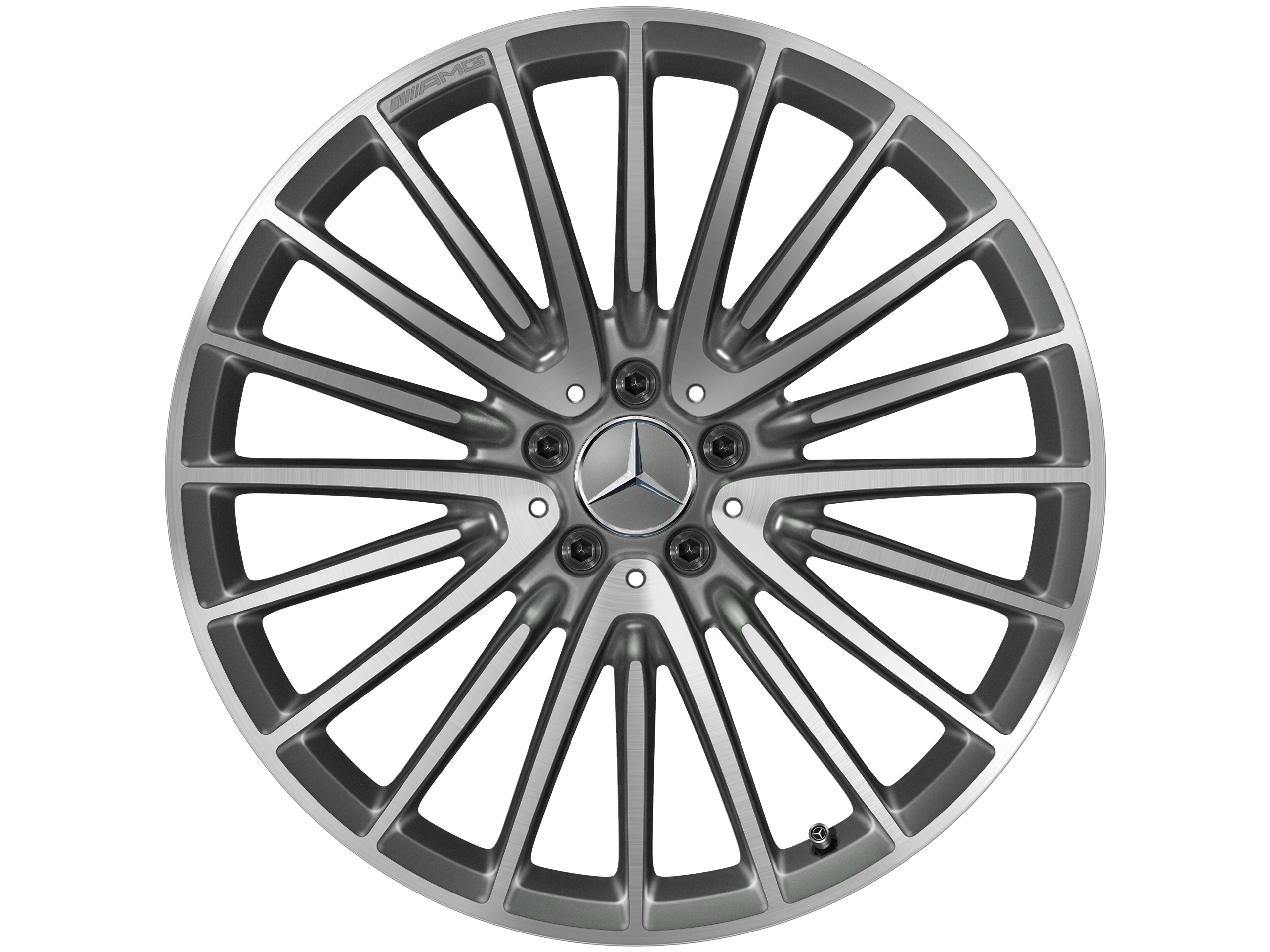 AMG Vielspeichen-Rad, 21 Zoll, 10 J x 21 ET 48, titangrau, glanzgedreht