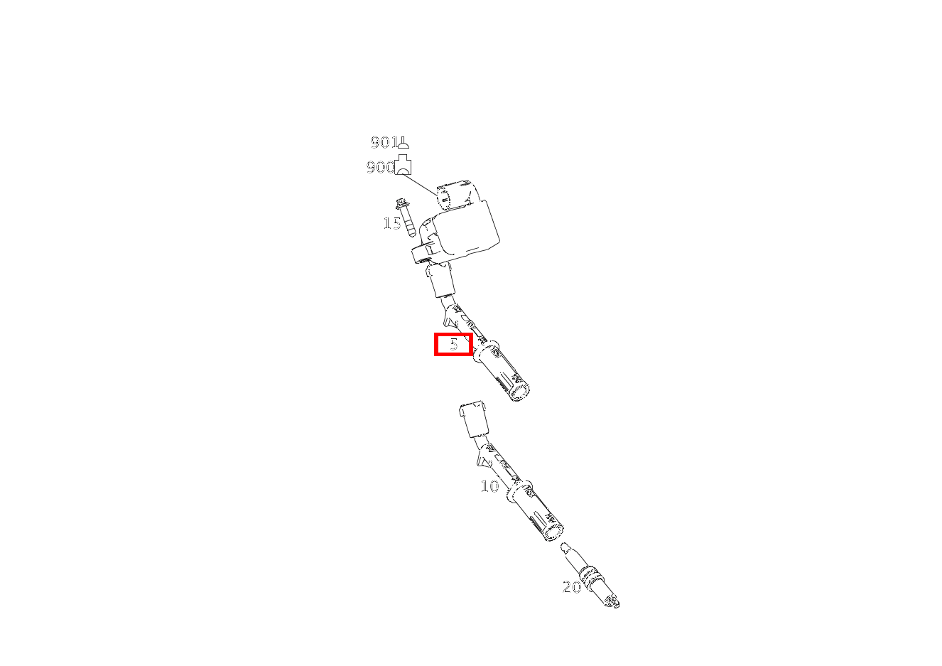 Zündspule Rechts SLK55 AMG 172