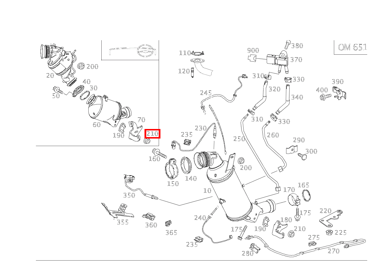 Sechskantmutter Für Halter an Partikelfilter; M8 E 250 d Cabriolet 207 Sechskantmutter Für Halter an Partikelfilter; M8 E 250 d Cabriolet 207
