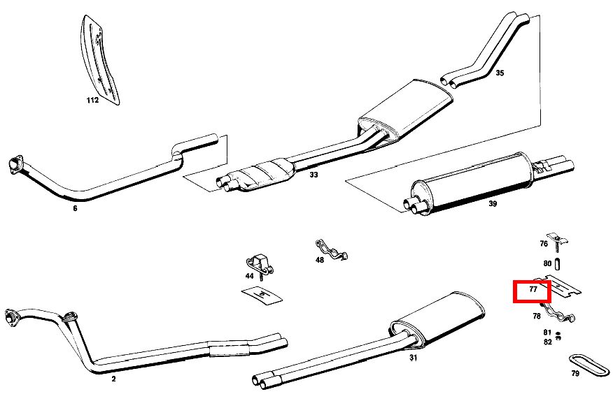 ISOLIERSCHEIBE MITTLERE AUSPUFFLEITUNG-AUFHAENGUNG AN BRUECKE UNTER FAHRERSITZ 300 SEL 109