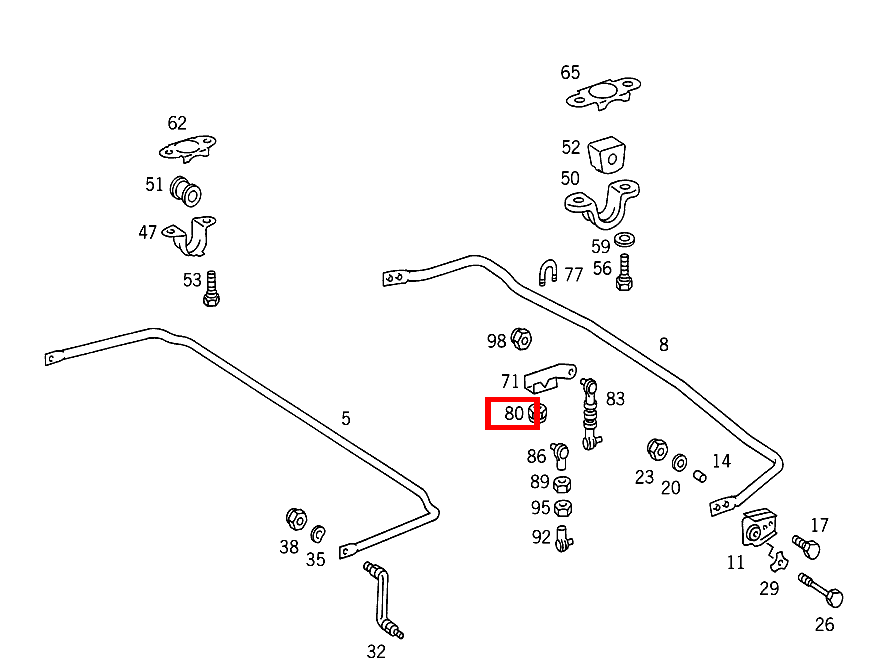 Mutter HEBEL AN DREHSTAB; M5 560 SEC-126 126 Mutter HEBEL AN DREHSTAB; M5 560 SEC-126 126