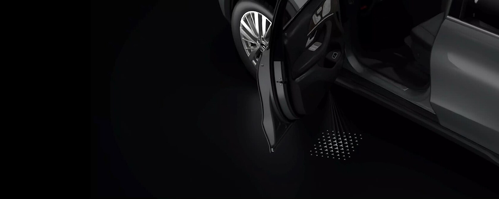 Mercedes-Benz -  LCD-Projektor, mit animiertem Mercedes-Benz Pattern