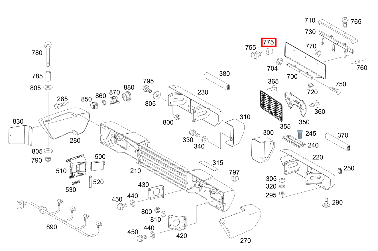 Abstandsrohr BEFESTIGUNG KENNZEICHENLEUCHTE G3504X42850 463 Abstandsrohr BEFESTIGUNG KENNZEICHENLEUCHTE G3504X42850 463