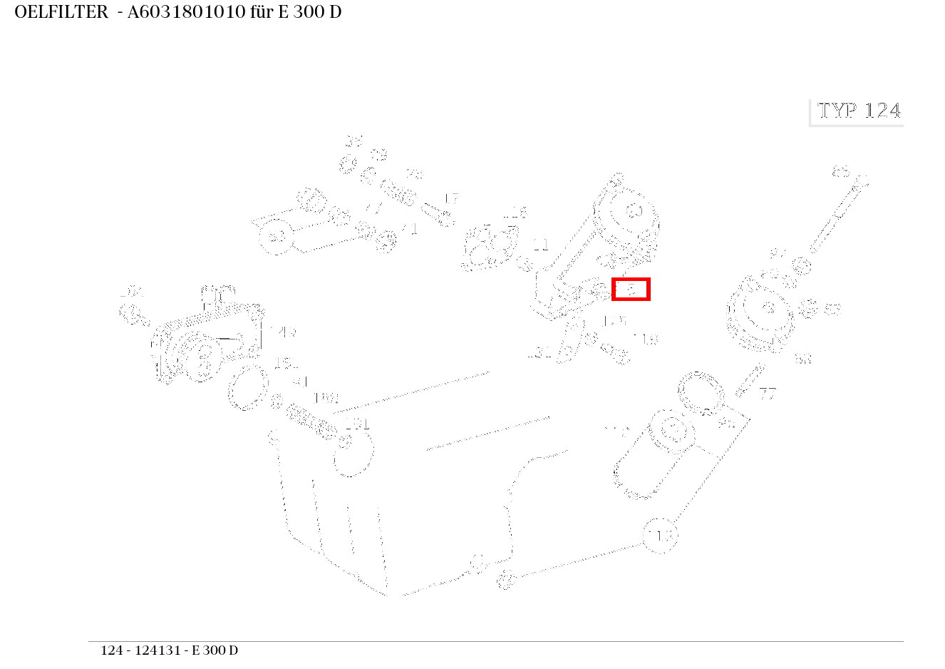 Ölfilter E 300 D 124 Ölfilter E 300 D 124