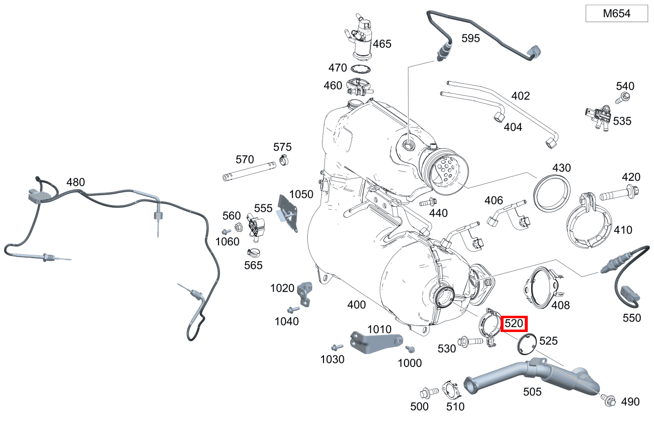 Rohrschelle Abgasanlage Abgasrückführleitung an Abgasanlage A 220 d Limousine 177 Rohrschelle Abgasanlage Abgasrückführleitung an Abgasanlage A 220 d Limousine 177