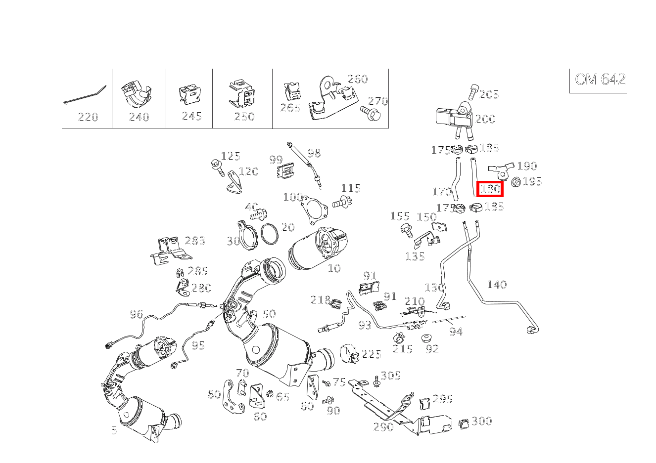 Abgasschlauch AN DRUCKSENSOR E350 CDI 4M 212 Abgasschlauch AN DRUCKSENSOR E350 CDI 4M 212