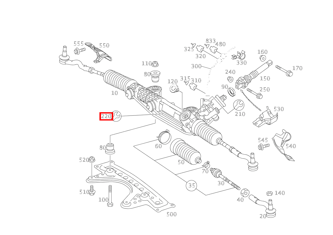 REP.SATZ LENKGETRIEBE FUER OELLEITUNG LANG, MIT O-RINGEN E 500 T-Modell BCA 211 REP.SATZ LENKGETRIEBE FUER OELLEITUNG LANG, MIT O-RINGEN E 500 T-Modell BCA 211