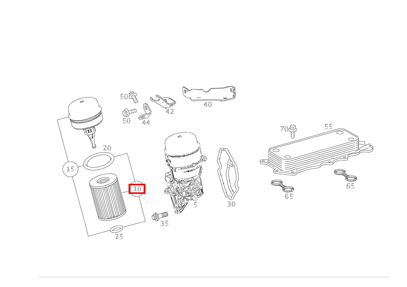 Teilesatz Filtereinsatz GL 350 BlueTEC 4MATIC Off-Roader 164