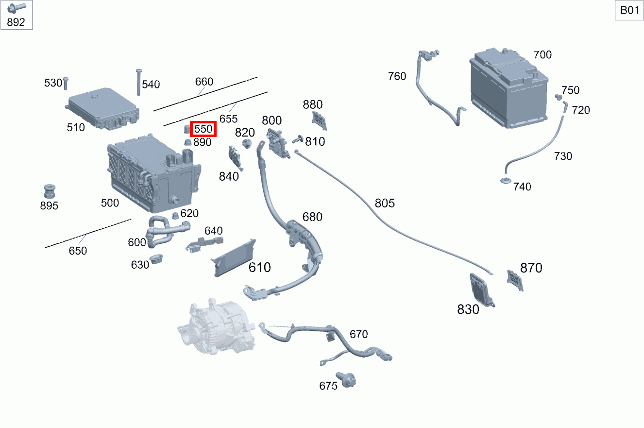 SCHUTZKAPPE STECKVERBIND. AN STARTER-BATTERIE FRONT GLE 167, A 168  