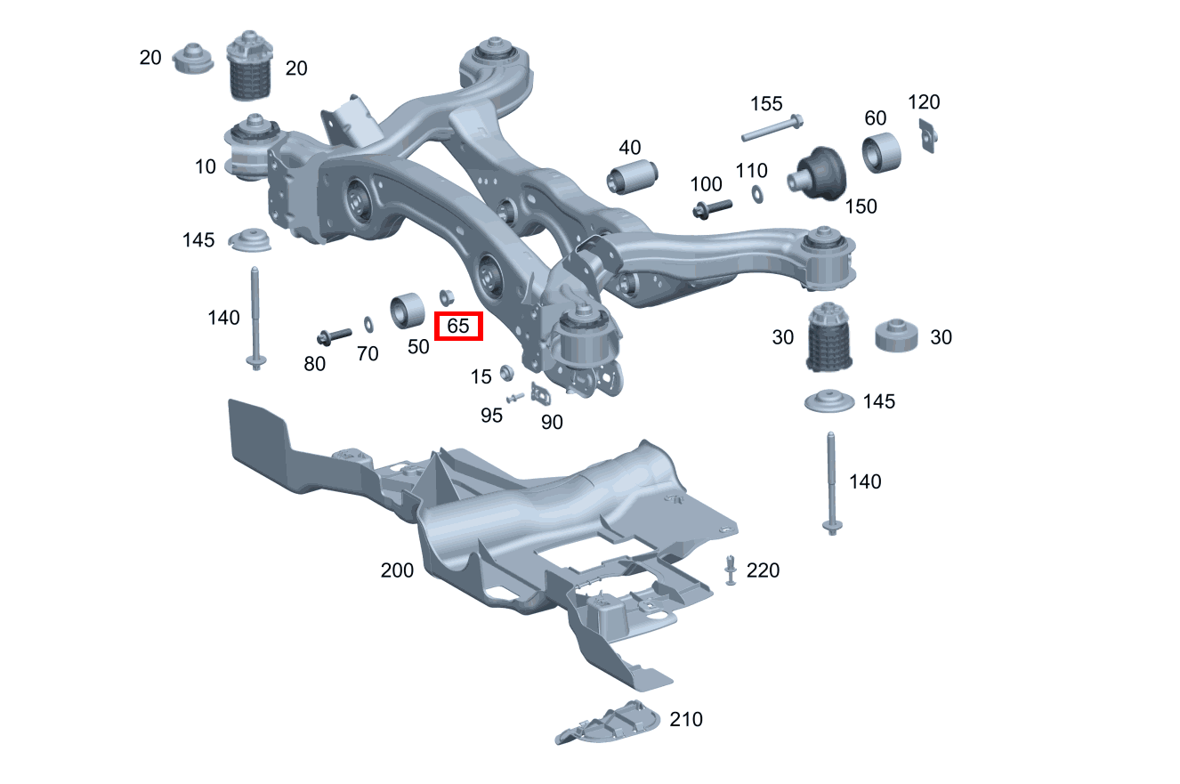 Sechskantmutter M Flansch ACHSGEHAEUSE AN HINTERACHSTRAEGER, VORN; M14X1,5 GLB 200 4MATIC 253
