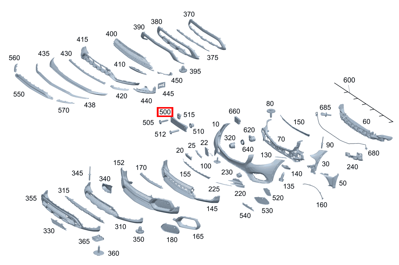 Kennzeichenblende GLK 253 Kennzeichenblende GLK 253