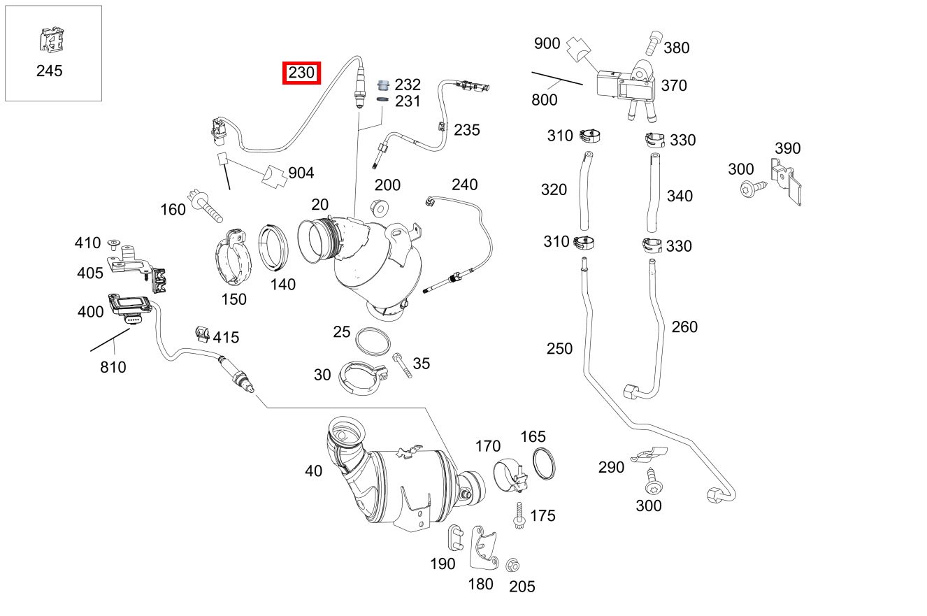 Lambdasonde Regelsonde vor Katalysator GLK220BT 4M 204