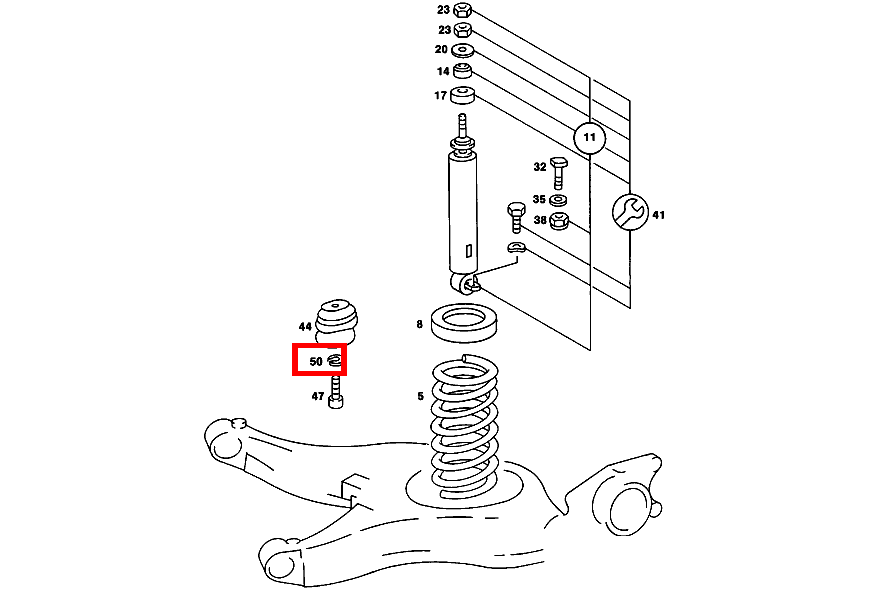 Federring ANSCHLAGPUFFER AN RAHMEN 560 SL 107 Federring ANSCHLAGPUFFER AN RAHMEN 560 SL 107