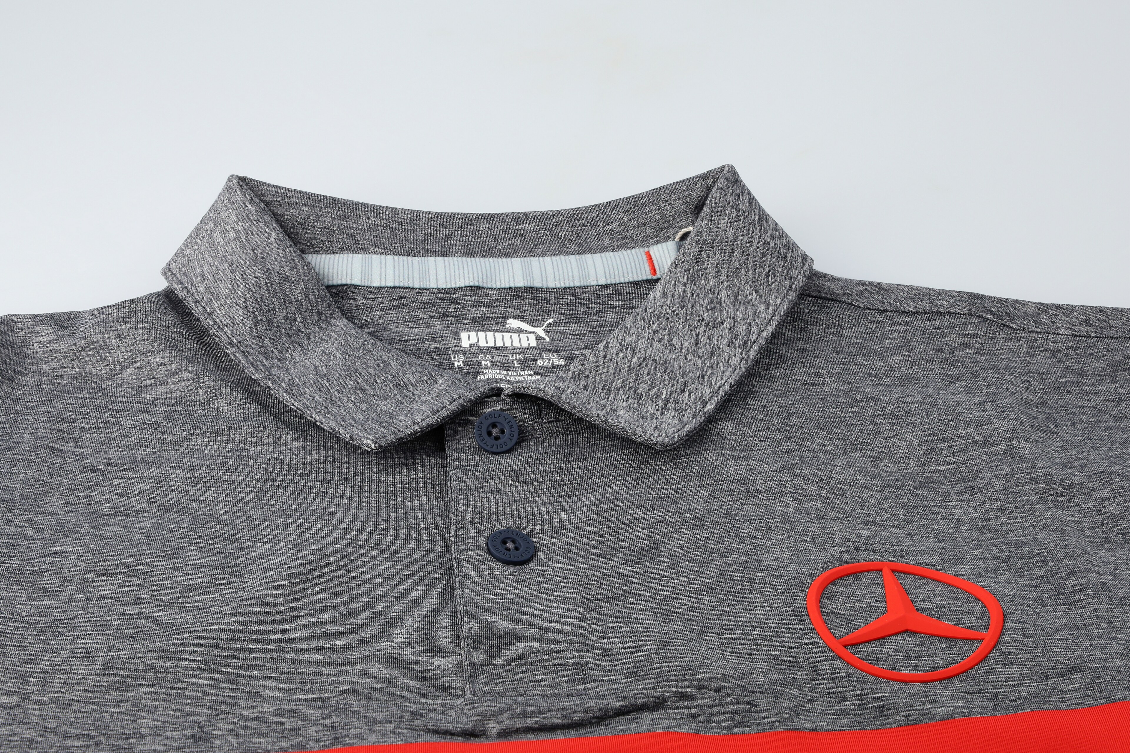 Mercedes-Benz - Golf-Poloshirt Herren, grau