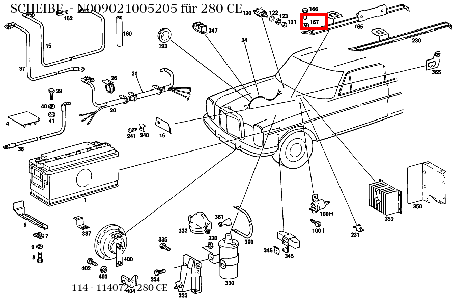 Scheibe 280 CE 114 Scheibe 280 CE 114