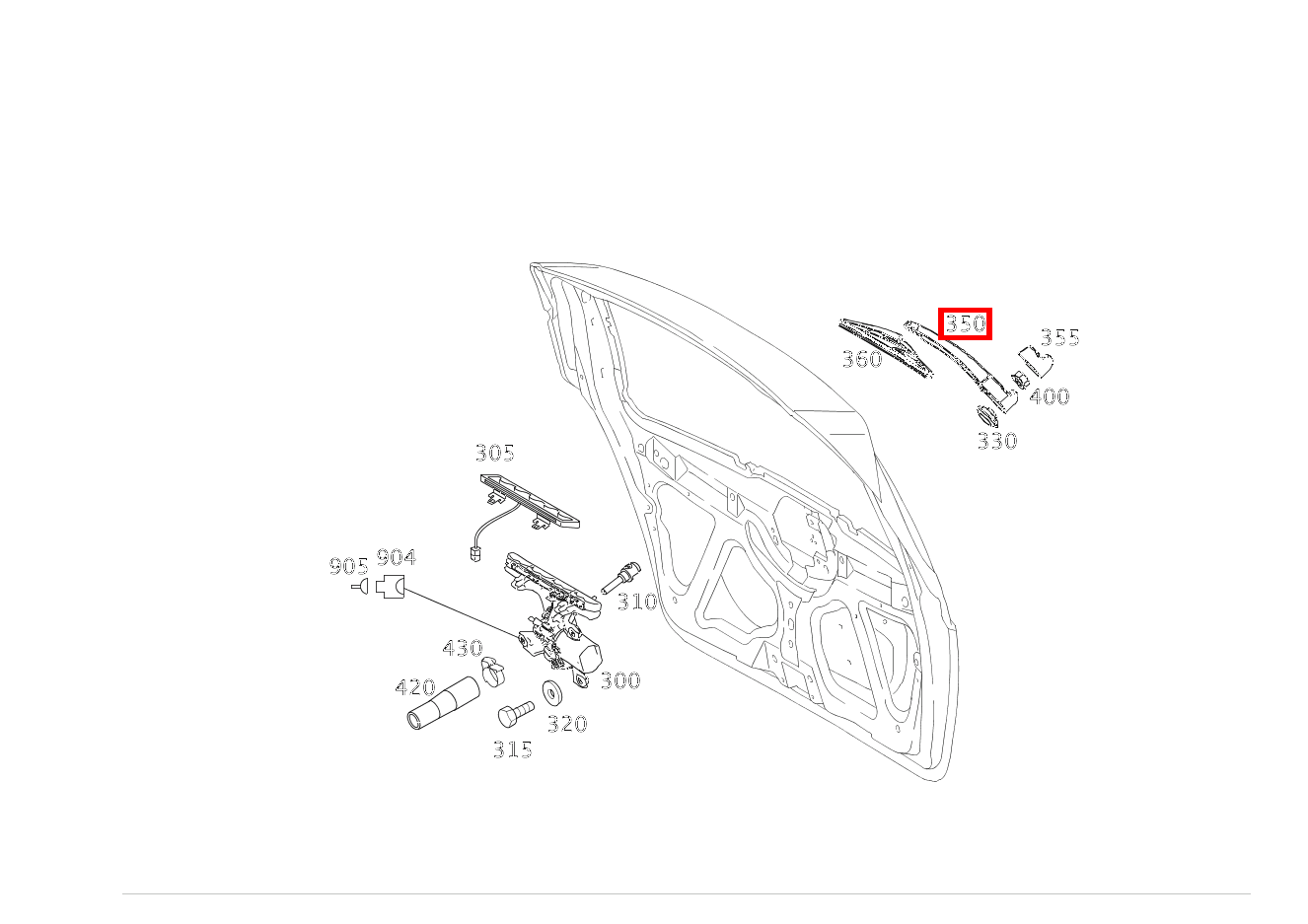 Wischerarm RUECKWANDTUER A 200 TURBO COUPE 169 Wischerarm RUECKWANDTUER A 200 TURBO COUPE 169