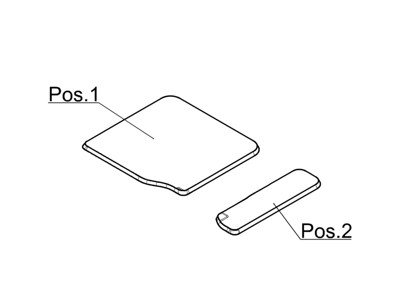 Veloursmatten, 3. Sitzreihe, 2-teilig, schwarz EQS X296