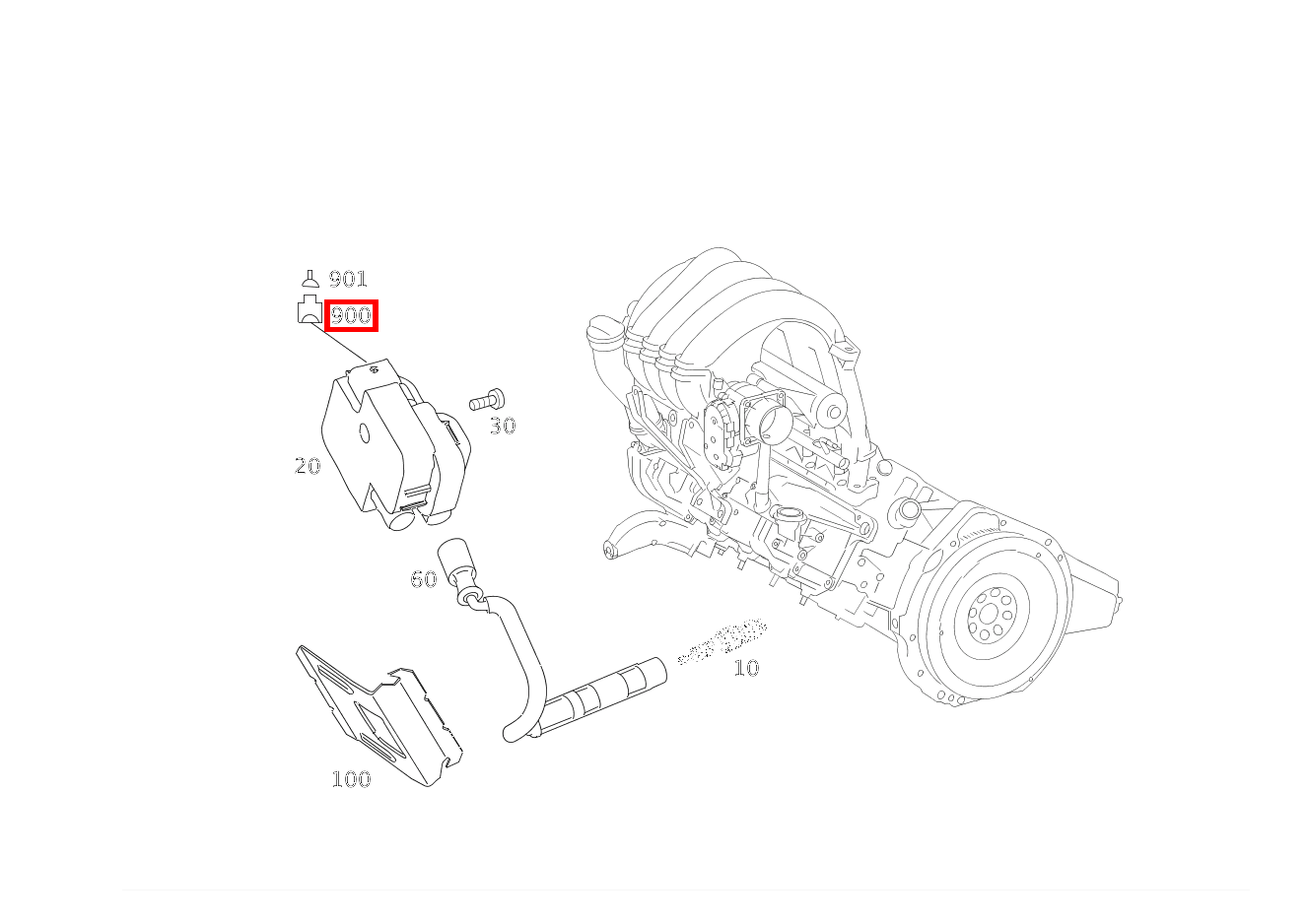 Stecker ZUENDSPULE 2 T1/2; 3-PIN SLK2.8 A 200 TURBO COUPE 169 Stecker ZUENDSPULE 2 T1/2; 3-PIN SLK2.8 A 200 TURBO COUPE 169