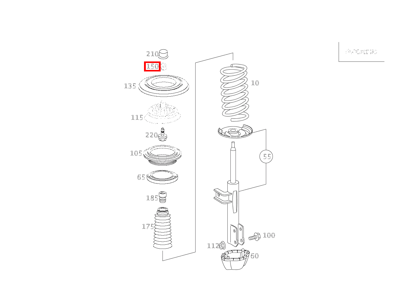 Mutter VERSCHRAUBUNG STUETZLAGER MIT KOLBENSTANGE; M14X1.5 C 280 4MATIC T-Modell 203 Mutter VERSCHRAUBUNG STUETZLAGER MIT KOLBENSTANGE; M14X1.5 C 280 4MATIC T-Modell 203