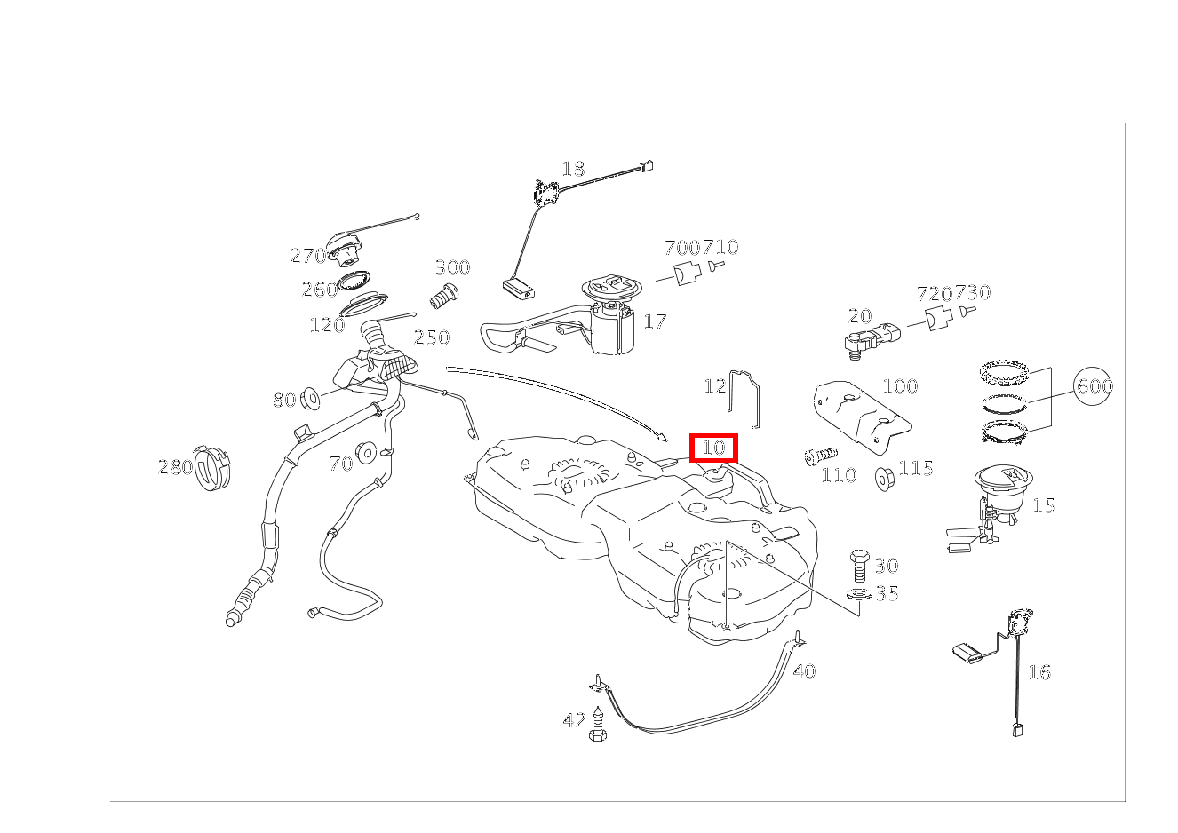 Kraftstoffbehälter R 300 CDI SUV-Tourer (langer Radstand) 251 Kraftstoffbehälter R 300 CDI SUV-Tourer (langer Radstand) 251