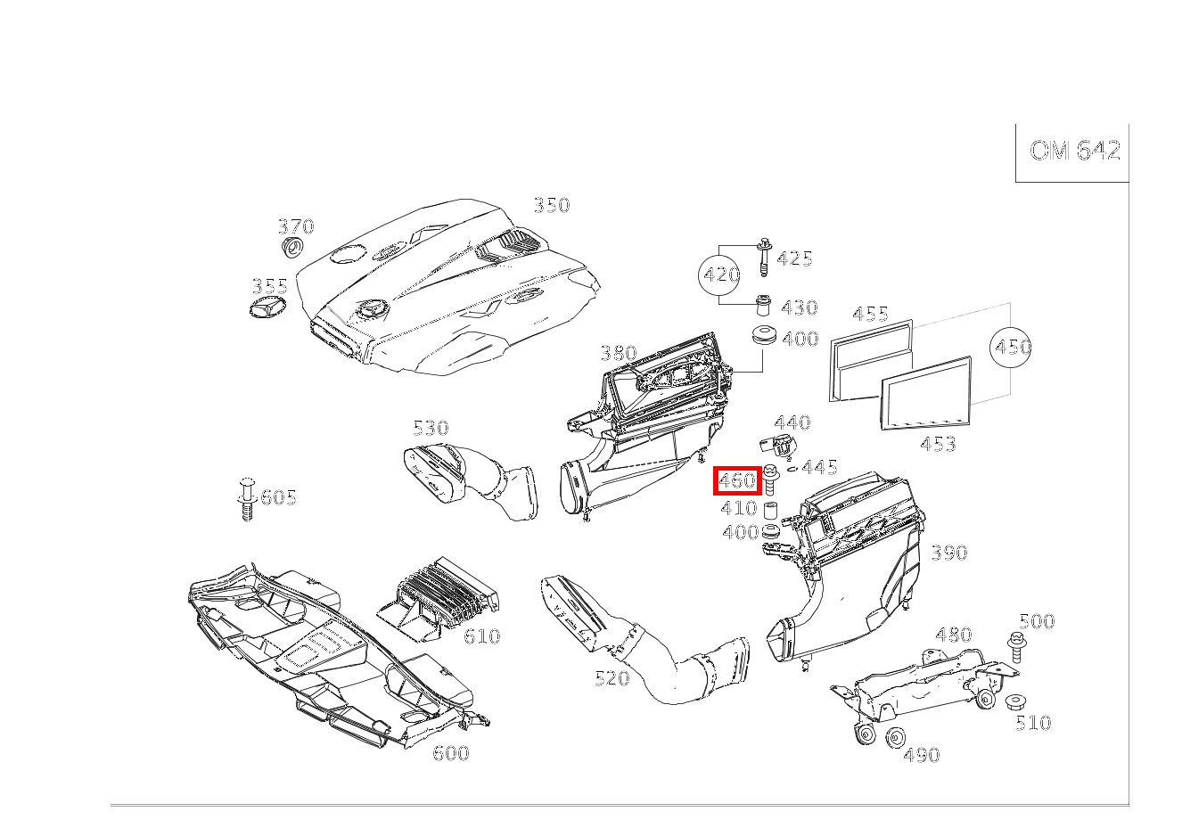 Sechsrundschraube Luftfiltergehäuse rechts; M6X25 CLS 350 SB 4Matic 218 Sechsrundschraube Luftfiltergehäuse rechts; M6X25 CLS 350 SB 4Matic 218