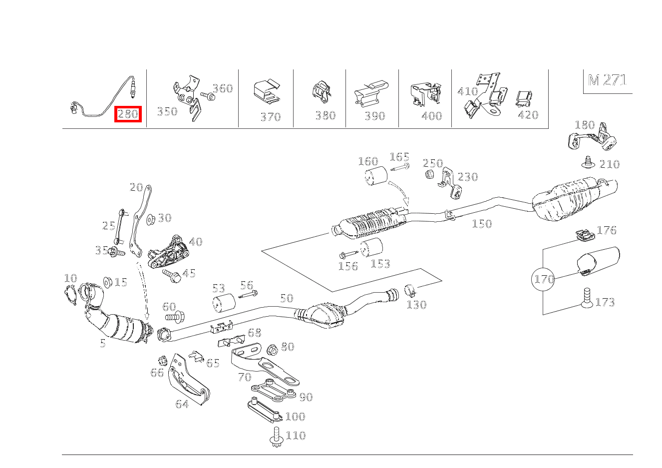 Lambdasonde REGELSONDE VOR KATALYSATOR C 180 205