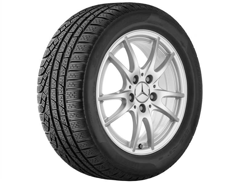 Original Mercedes-Benz 16 Zoll 5-Doppelspeichen-Rad vanadiumsilber  