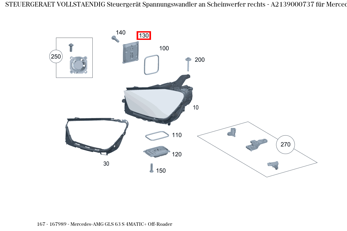 Steuergerät vollständig Steuergerät Spannungswandler an Scheinwerfer rechts Mercedes-AMG GLS 63 S 4MATIC+ Off-Roader 167 Steuergerät vollständig Steuergerät Spannungswandler an Scheinwerfer rechts Mercedes-AMG GLS 63 S 4MATIC+ Off-Roader 167