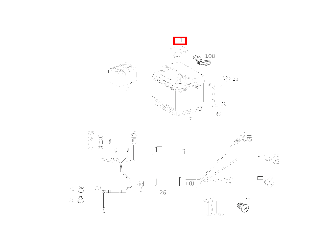 Schutzkappe BATTERIE-PLUSPOL A 210 L EVOLUTION 168