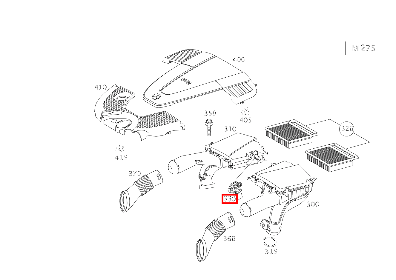 Drucksensor An Luftfiltergehäuse CL 65AMG 216 Drucksensor An Luftfiltergehäuse CL 65AMG 216