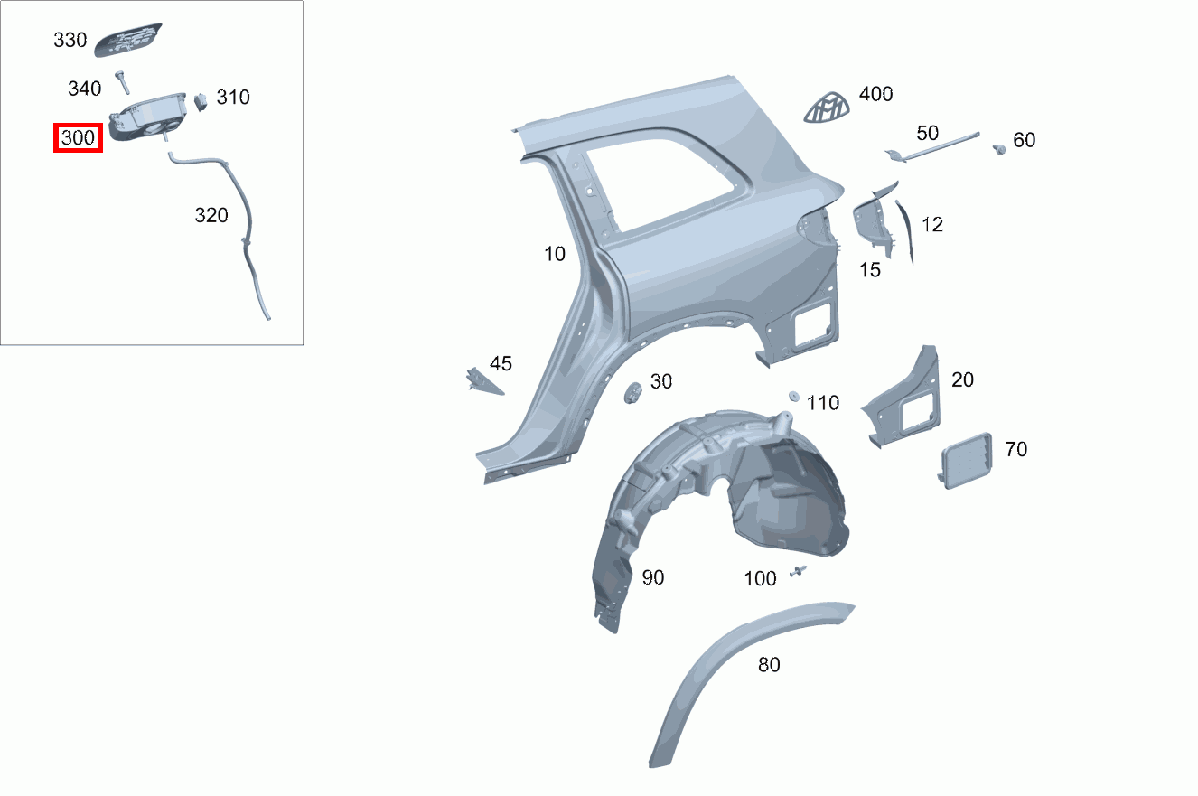 Tankeinfüllmulde für GLE-Klasse 167 kaufen 
