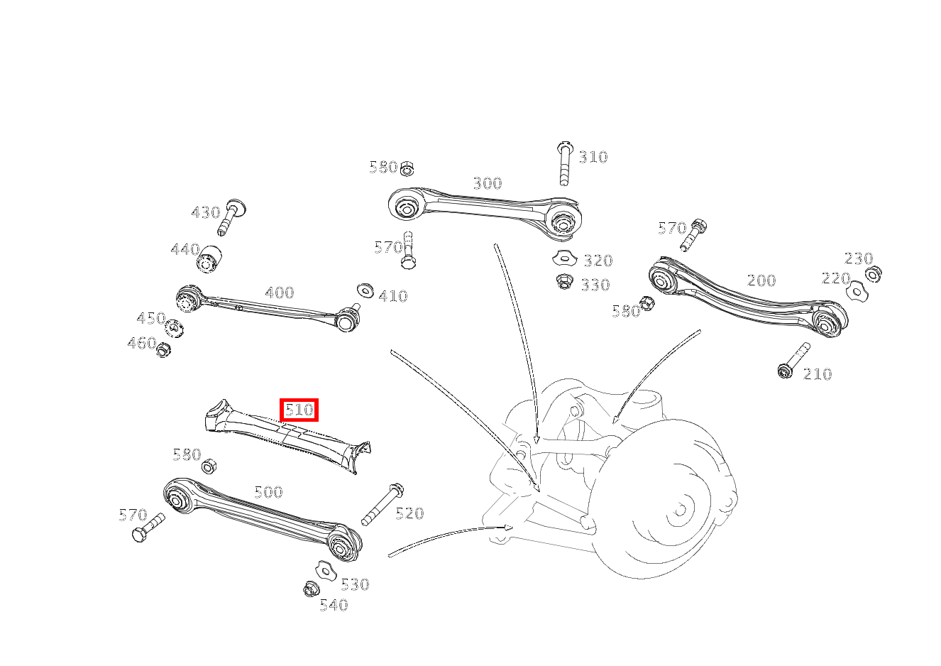 Schutzblech SCHUBSTREBE SLK55 AMG 172 Schutzblech SCHUBSTREBE SLK55 AMG 172