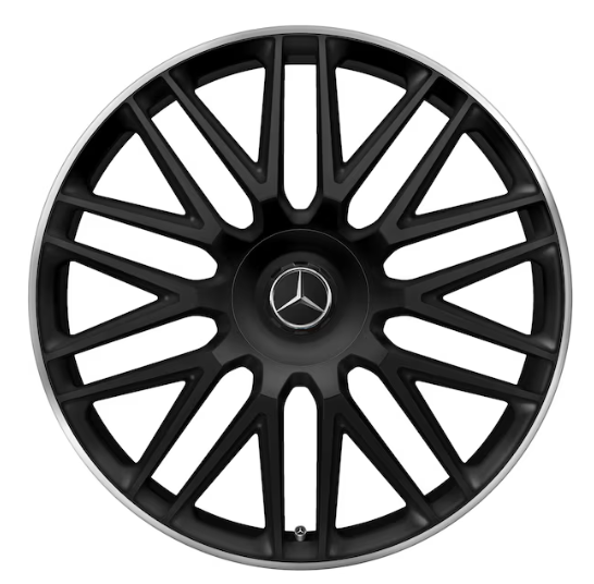 AMG Schmiederad 10-Speichen-Design, 21 Zoll, 9,5 J x 21 ET 33, schwarz matt AMG Schmiederad 10-Speichen-Design, 21 Zoll, 9,5 J x 21 ET 33, schwarz matt