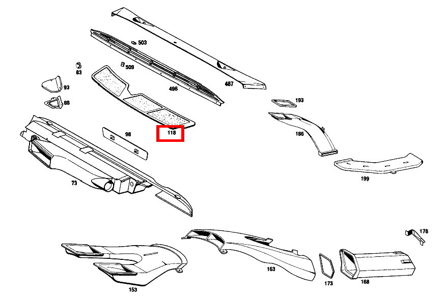 Luftfilter RECHTS 280 SEL 4.5 108 Luftfilter RECHTS 280 SEL 4.5 108