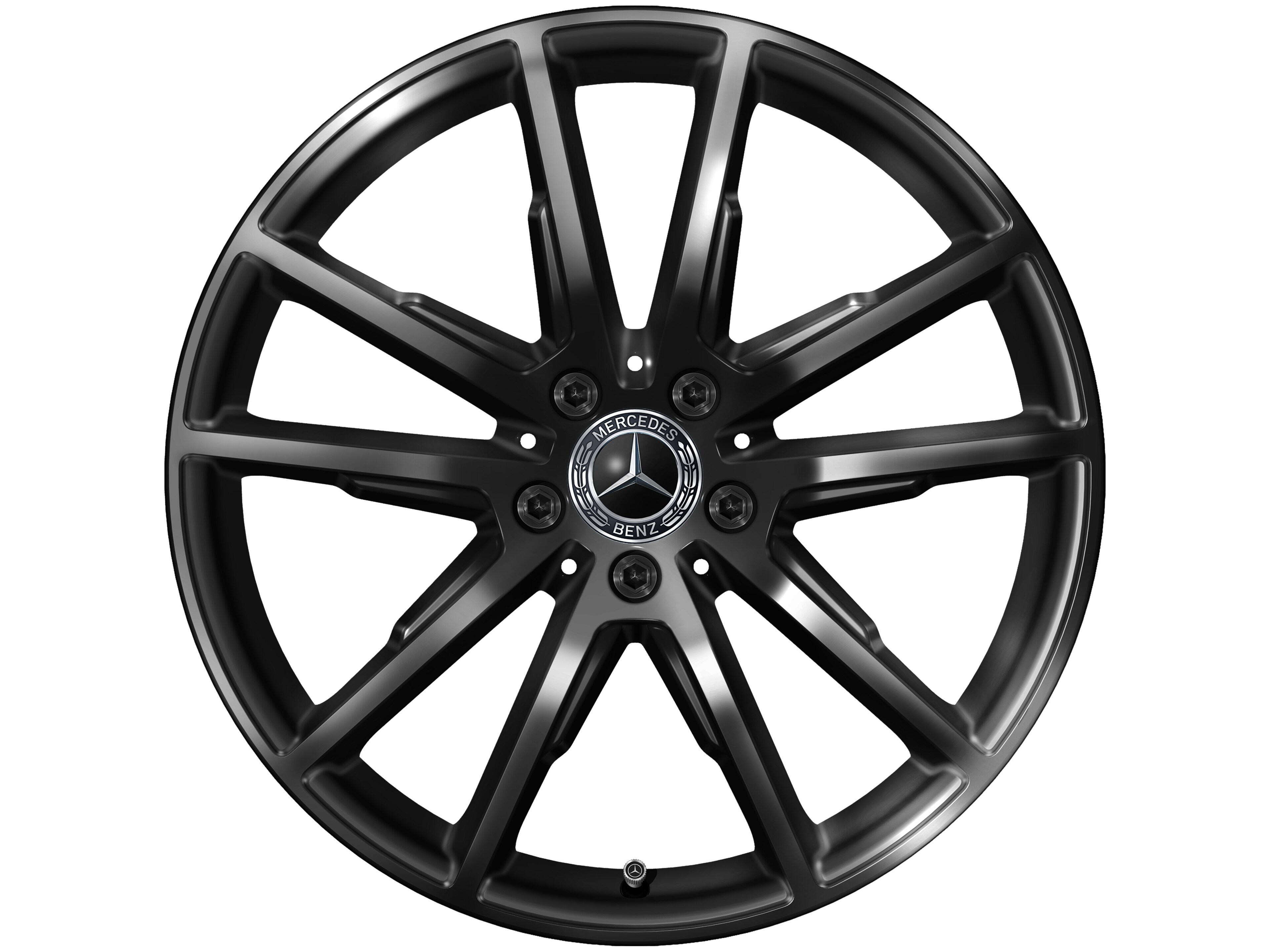 5-Doppelspeichen-Rad, 19 Zoll, 8 J x 19 ET 36, schwarz, lackiert