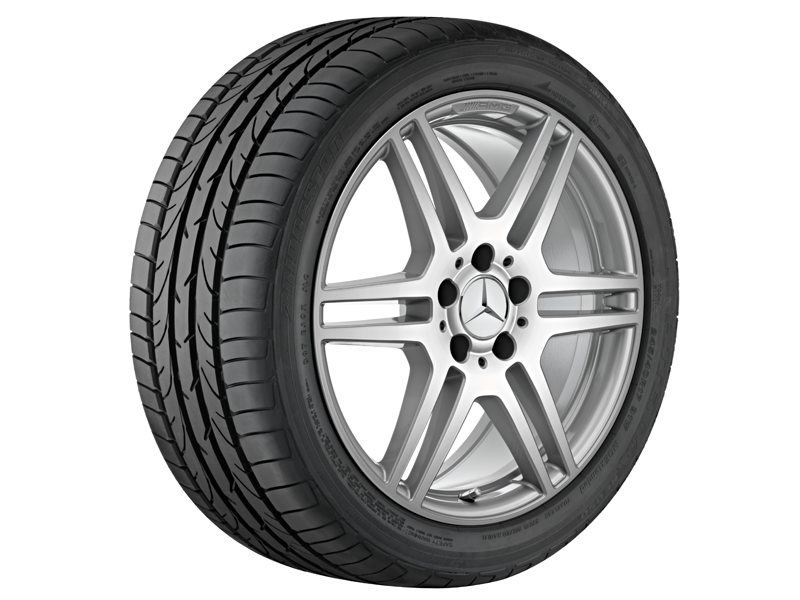 Original AMG 18 Zoll AMG 6-Doppelspeichen-Rad silber glanzgedreht  