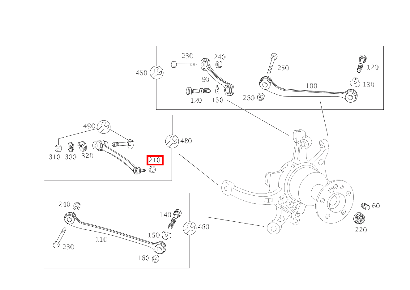 Sechskantmutter SPURSTANGE AN RADTRAEGER; M10 Maybach 62 S (langer Radstand) 240 Sechskantmutter SPURSTANGE AN RADTRAEGER; M10 Maybach 62 S (langer Radstand) 240