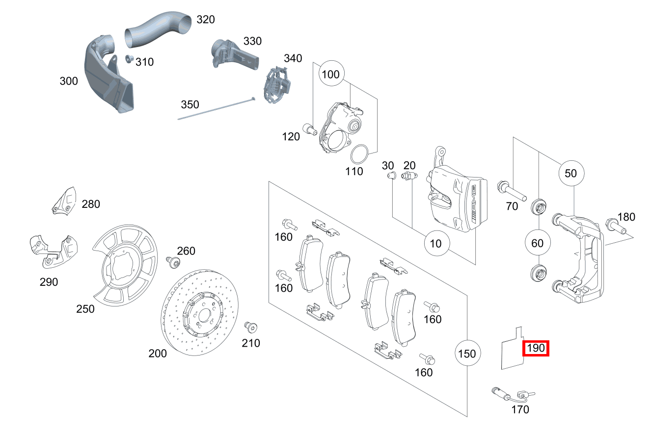 BREMSBELAGFOLIE Mercedes-AMG GT S 197 BREMSBELAGFOLIE Mercedes-AMG GT S 197