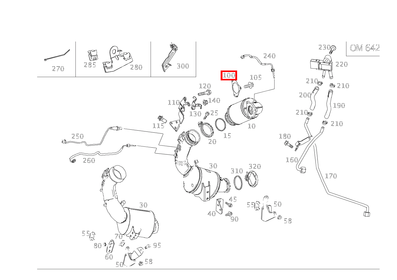 Flanschdichtung ZWISCHEN KATALYSATOR UND TURBOLADER E 350 T d 4M All- Terrain 213 Flanschdichtung ZWISCHEN KATALYSATOR UND TURBOLADER E 350 T d 4M All- Terrain 213