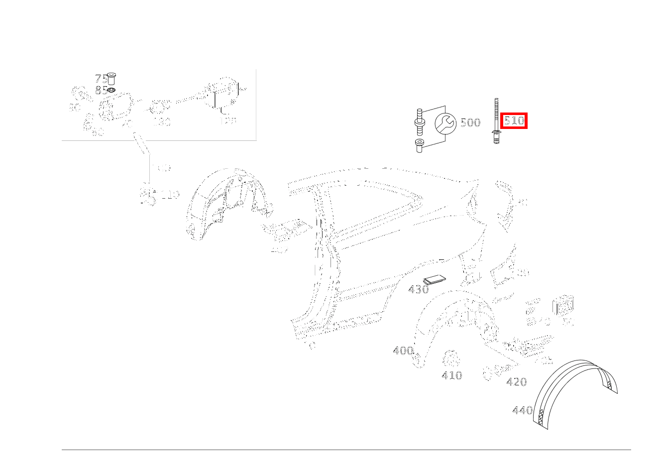 Blindniet REPARATURLOESUNG; 6,4 X 12MM / 1-3,5MM C 320 Sportcoupé 203 Blindniet REPARATURLOESUNG; 6,4 X 12MM / 1-3,5MM C 320 Sportcoupé 203