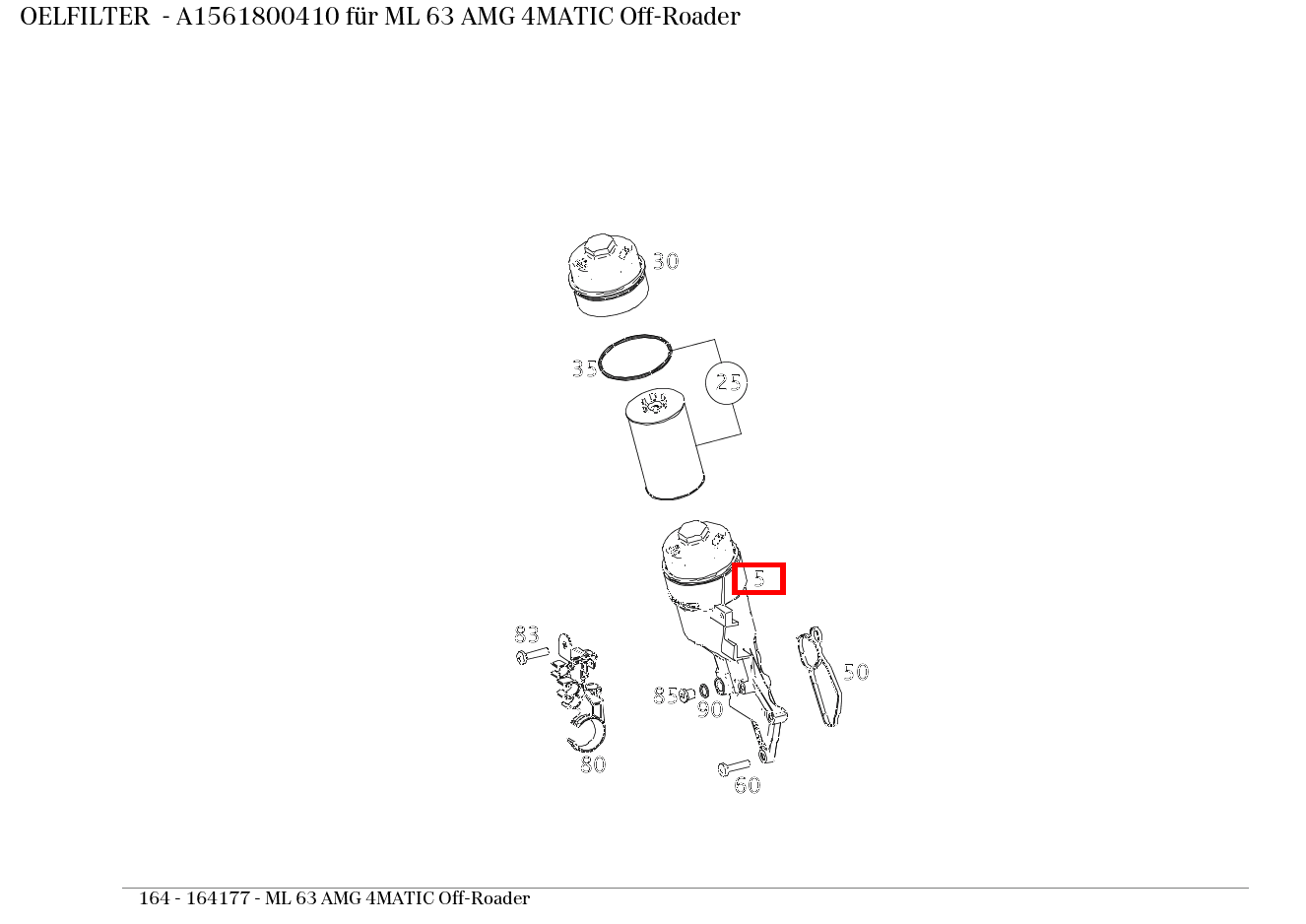 Ölfilter ML 63 AMG 4MATIC Off-Roader 164