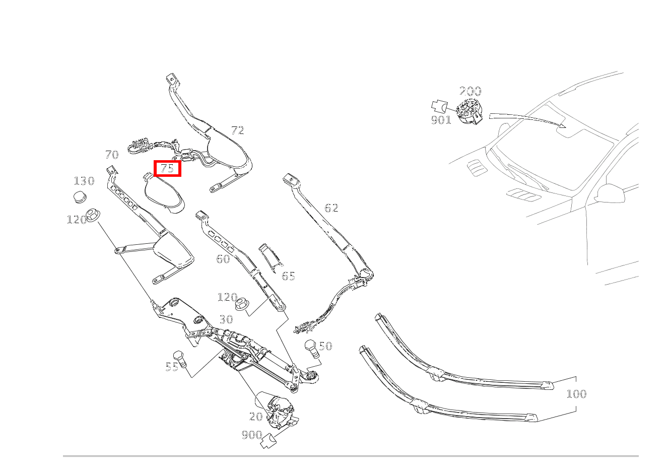 Kappe Beifahrerseite Mercedes-AMG GLE 43 4MATIC Coupé 293 Kappe Beifahrerseite Mercedes-AMG GLE 43 4MATIC Coupé 293