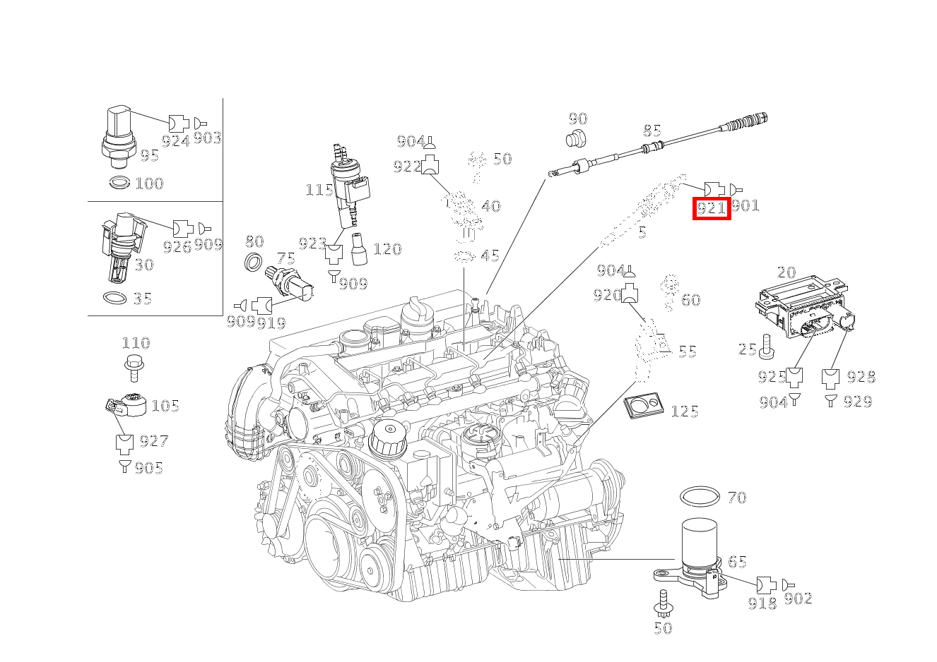 Steckhülsengehäuse GLUEHKERZE R9 C220TCDI 204 Steckhülsengehäuse GLUEHKERZE R9 C220TCDI 204