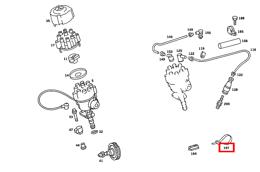 Kabelband ZUENDLEITUNG AN UNTERDRUCKLEITUNG; 7X100 MM 420 SEC COUPE mit Automatic 126 Kabelband ZUENDLEITUNG AN UNTERDRUCKLEITUNG; 7X100 MM 420 SEC COUPE mit Automatic 126
