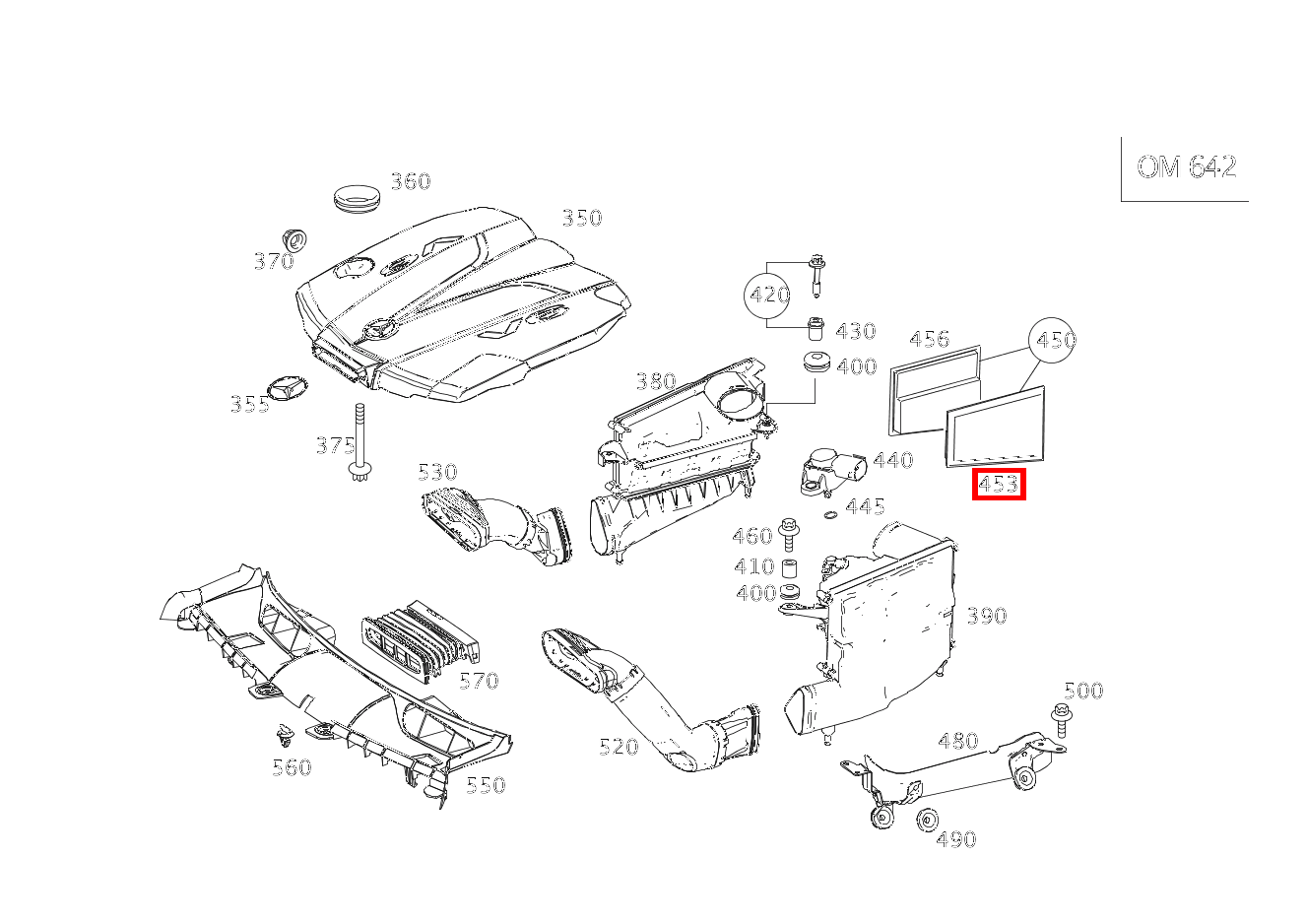 Luftfiltereinsatz Rechts GLK320CDI 4M 204 Luftfiltereinsatz Rechts GLK320CDI 4M 204