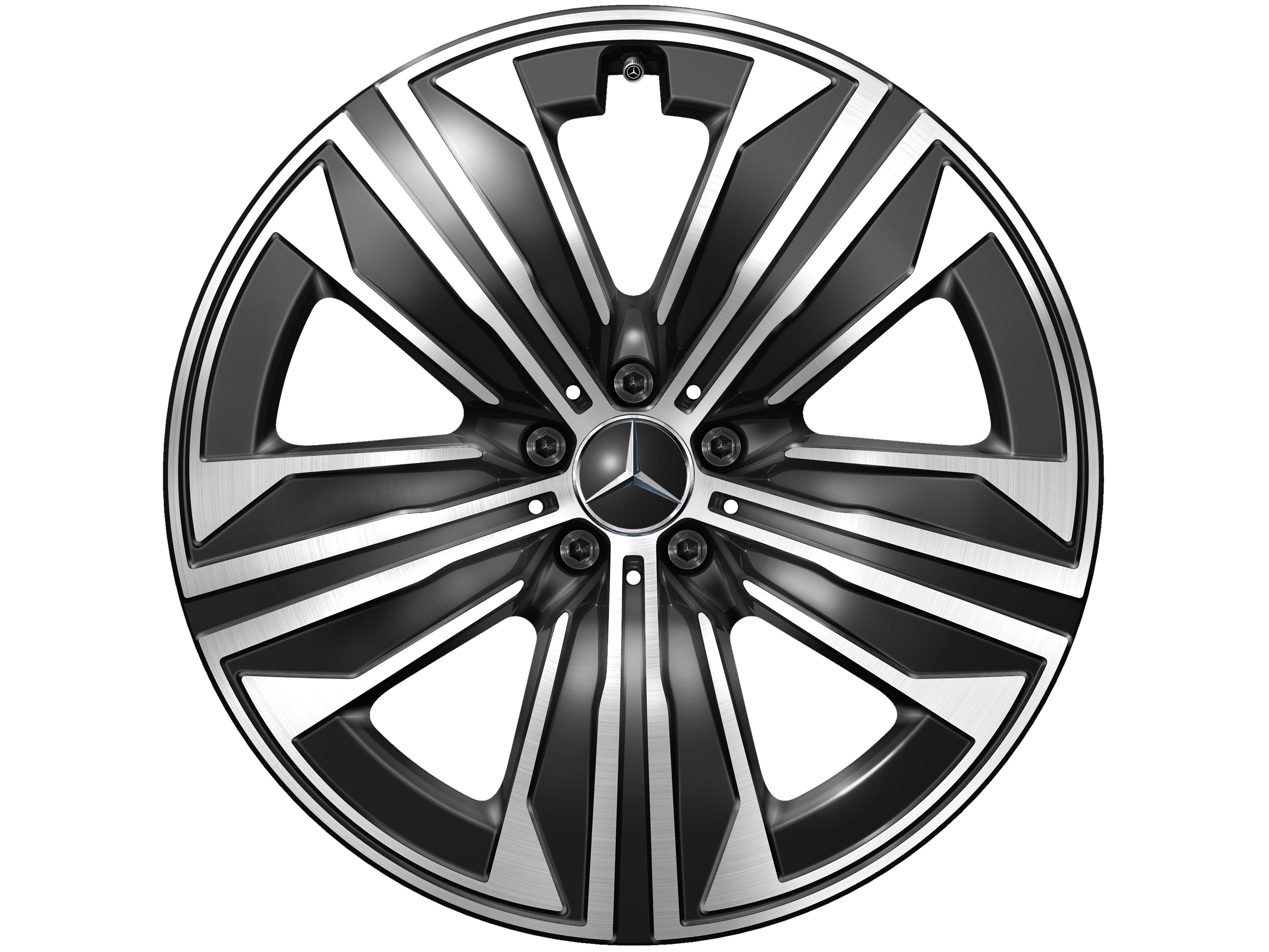 5-Speichen-Rad, Aero, 21 Zoll, 10 J x 21 ET 36, schwarz, glanzgedreht