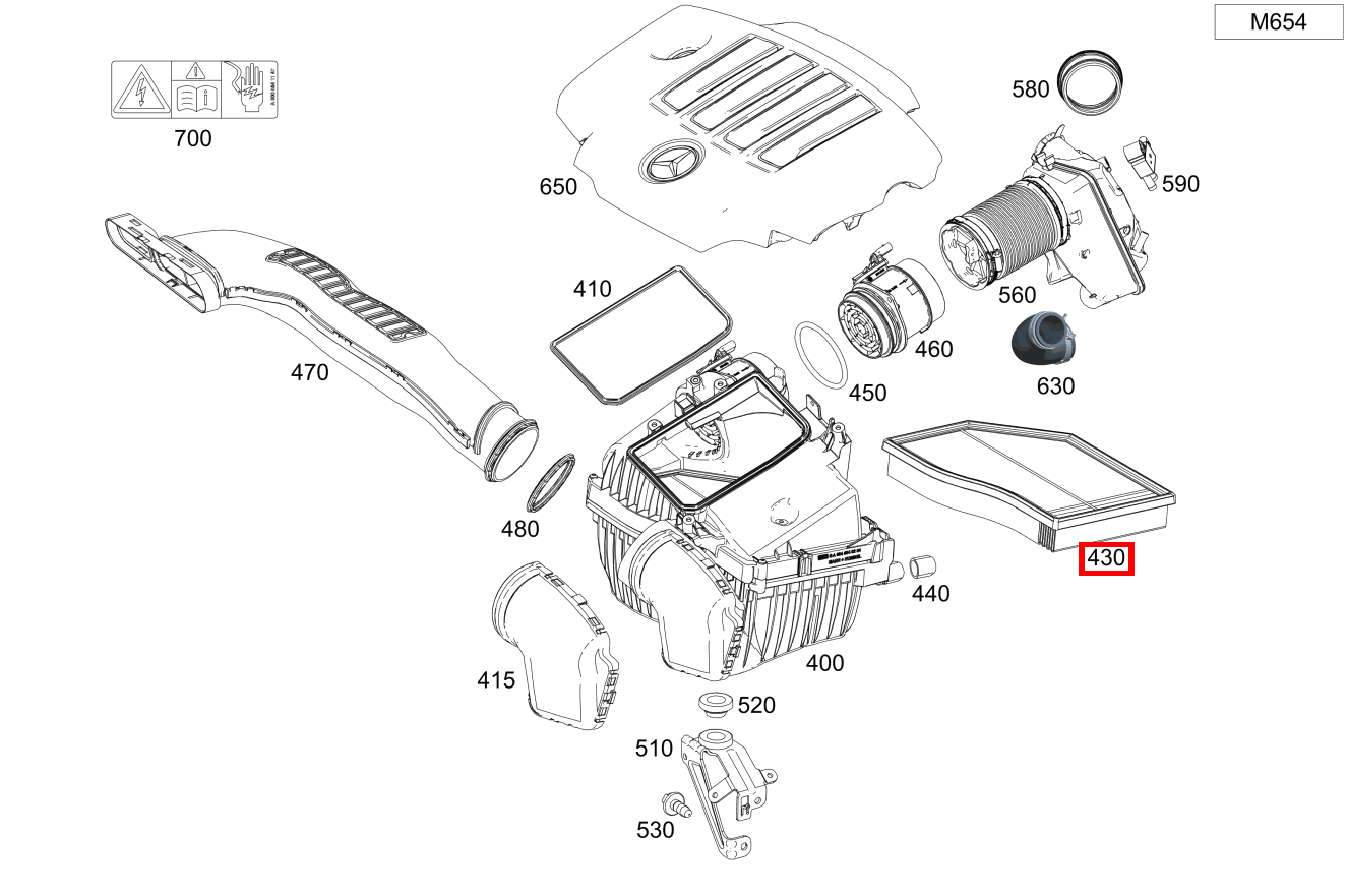 Luftfiltereinsatz A 200 d Limousine 177