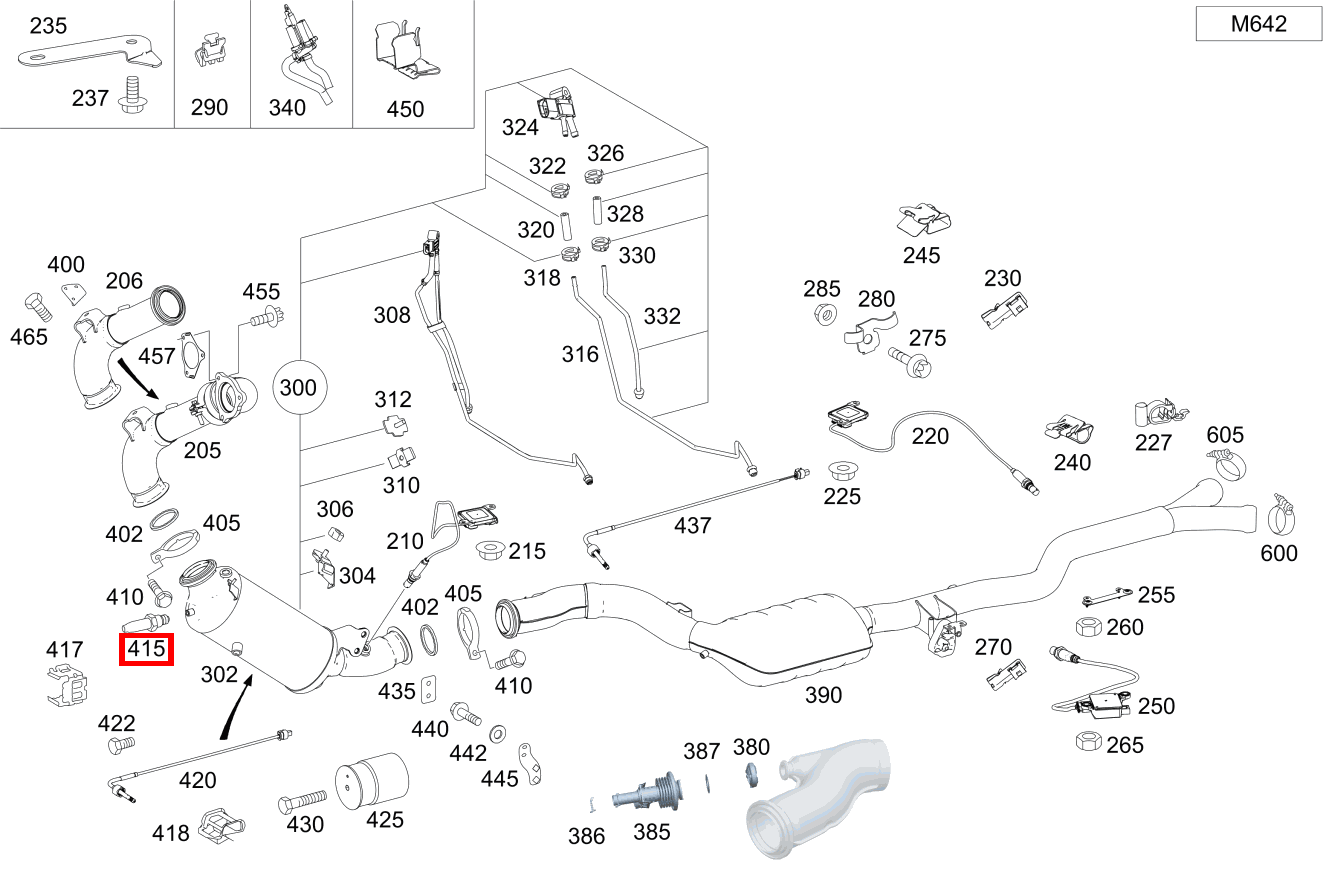 Lambdasonde Katalysator, vorn R350BTL 4M 251